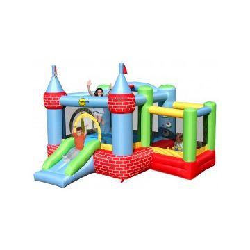 Happy Hop - Spatiu de joaca gonflabil pentru sarit - Castel cu loc de joaca cu bile