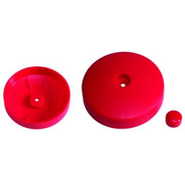 Capac de plastic pentru capete de grinzi rotunde 100 mm - rosu KBT