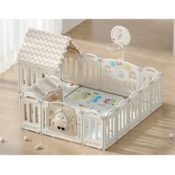 Gardulet loc de joaca Nichiduta Garden cu cos de baschet , casuta si organizator Pinguin White